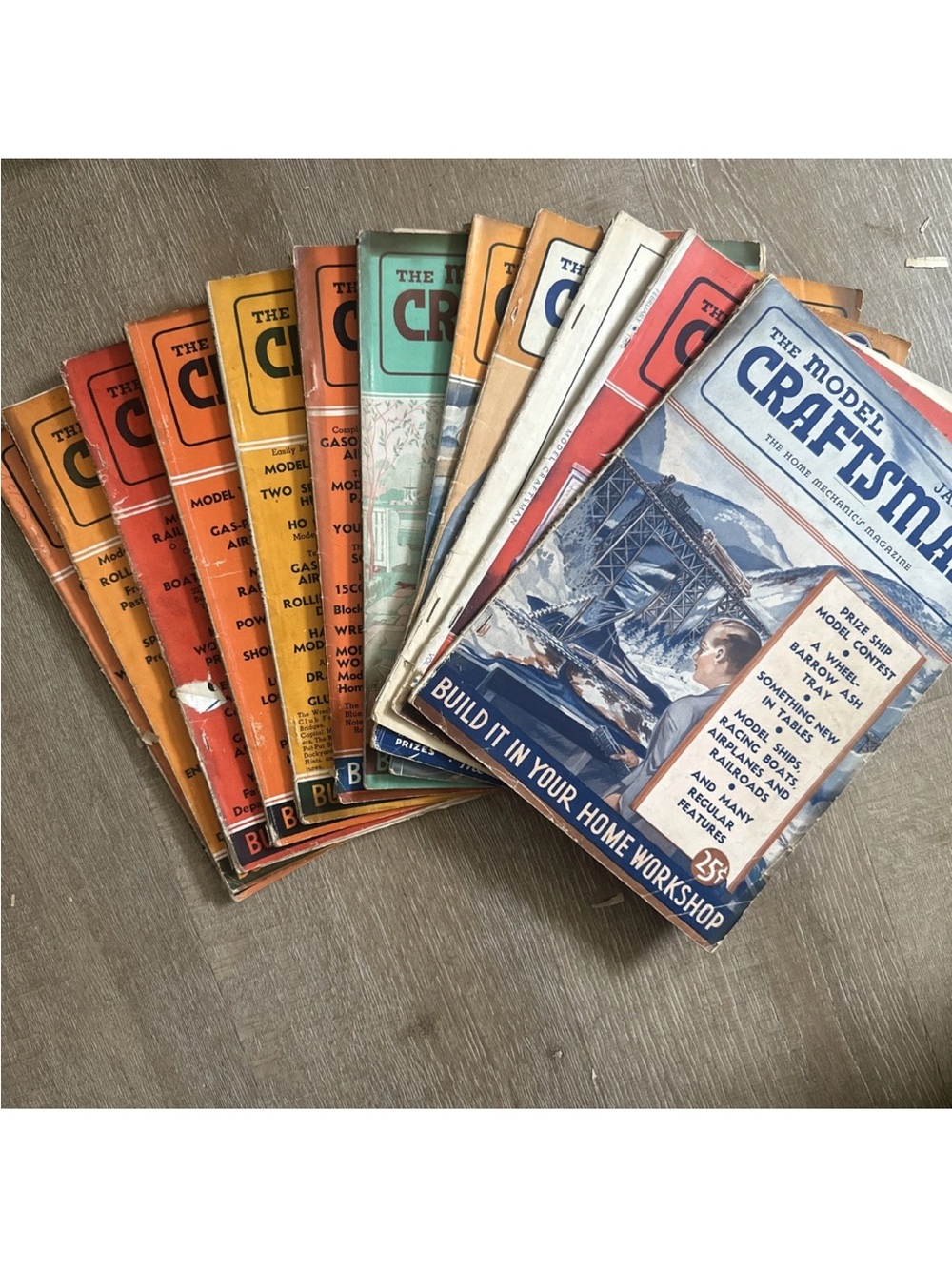 The Model Craftsman 1936 Magazines FULL SET 12 Months Jan-Dec Mechanics As Is